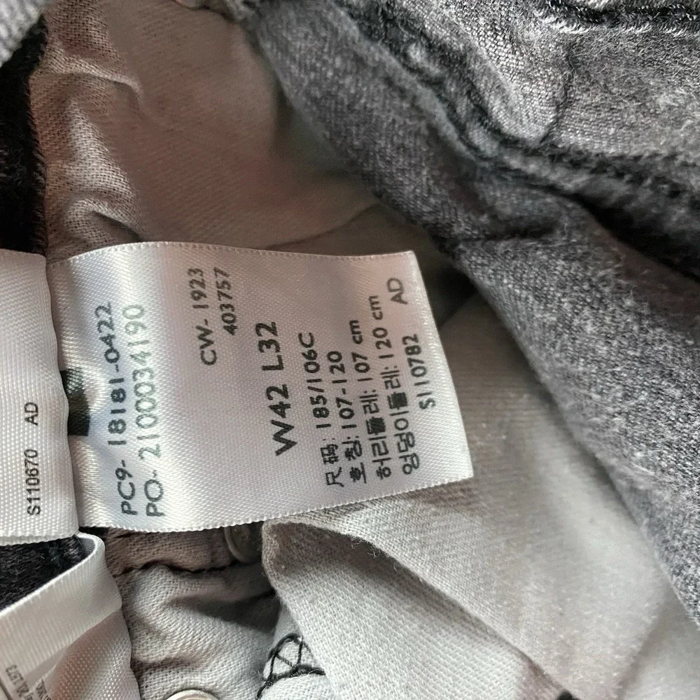 Levis Athletic Taper Jeans Mens‎ 38x29 Gray High Rise